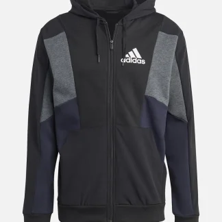 Veste à capuche Adidas Essentials Colorblock - Noir/Gris